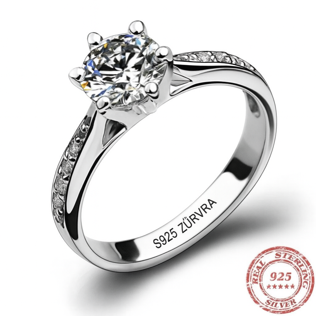 The Classic Solitaire Statement Ring — Sterling Lustre Edition