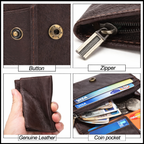 The Heritage Compact Wallet — Genuine Leather & RFID Edition
