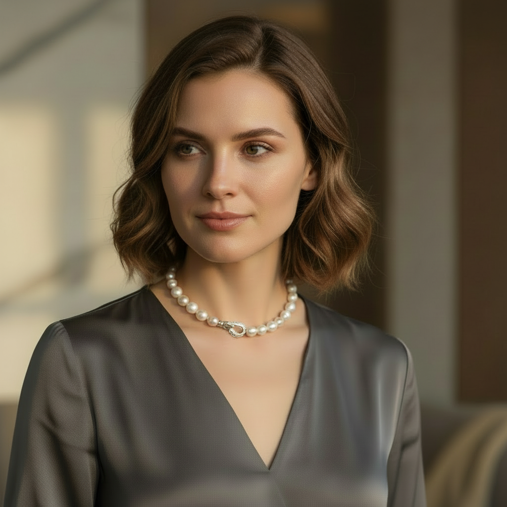 The Aurora Pearl Choker — Natural Baroque Edition