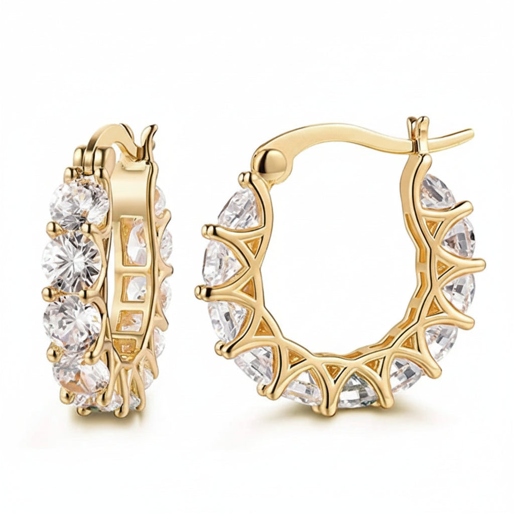 The Lumière Pavé Hoops — Radiance Eternity Edition
