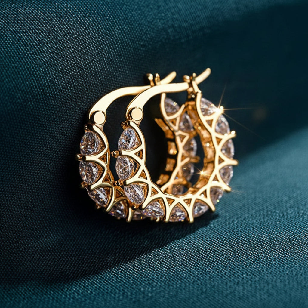 The Lumière Pavé Hoops — Radiance Eternity Edition