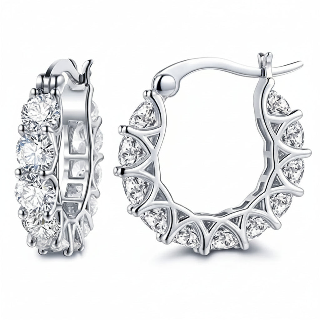 The Lumière Pavé Hoops — Radiance Eternity Edition