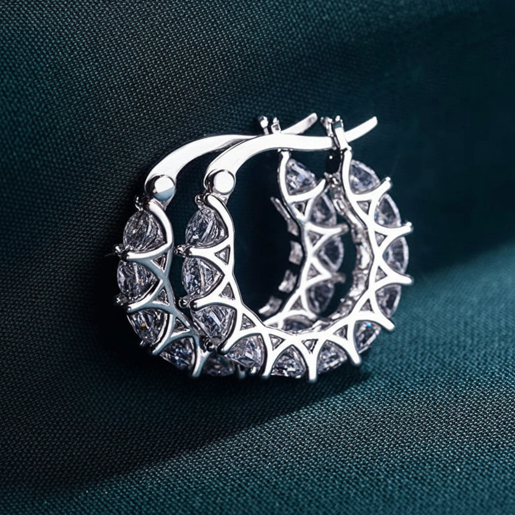 The Lumière Pavé Hoops — Radiance Eternity Edition