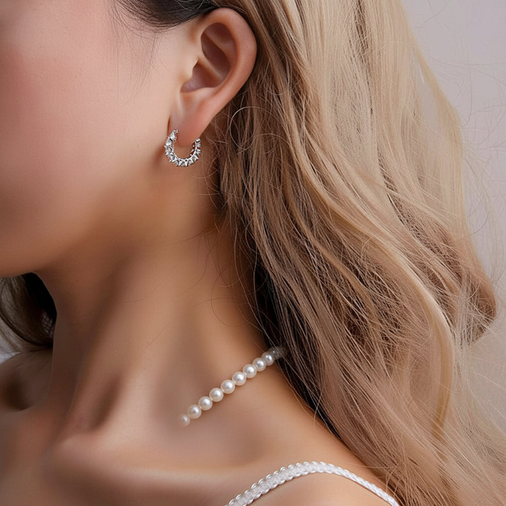 The Lumière Pavé Hoops — Radiance Eternity Edition