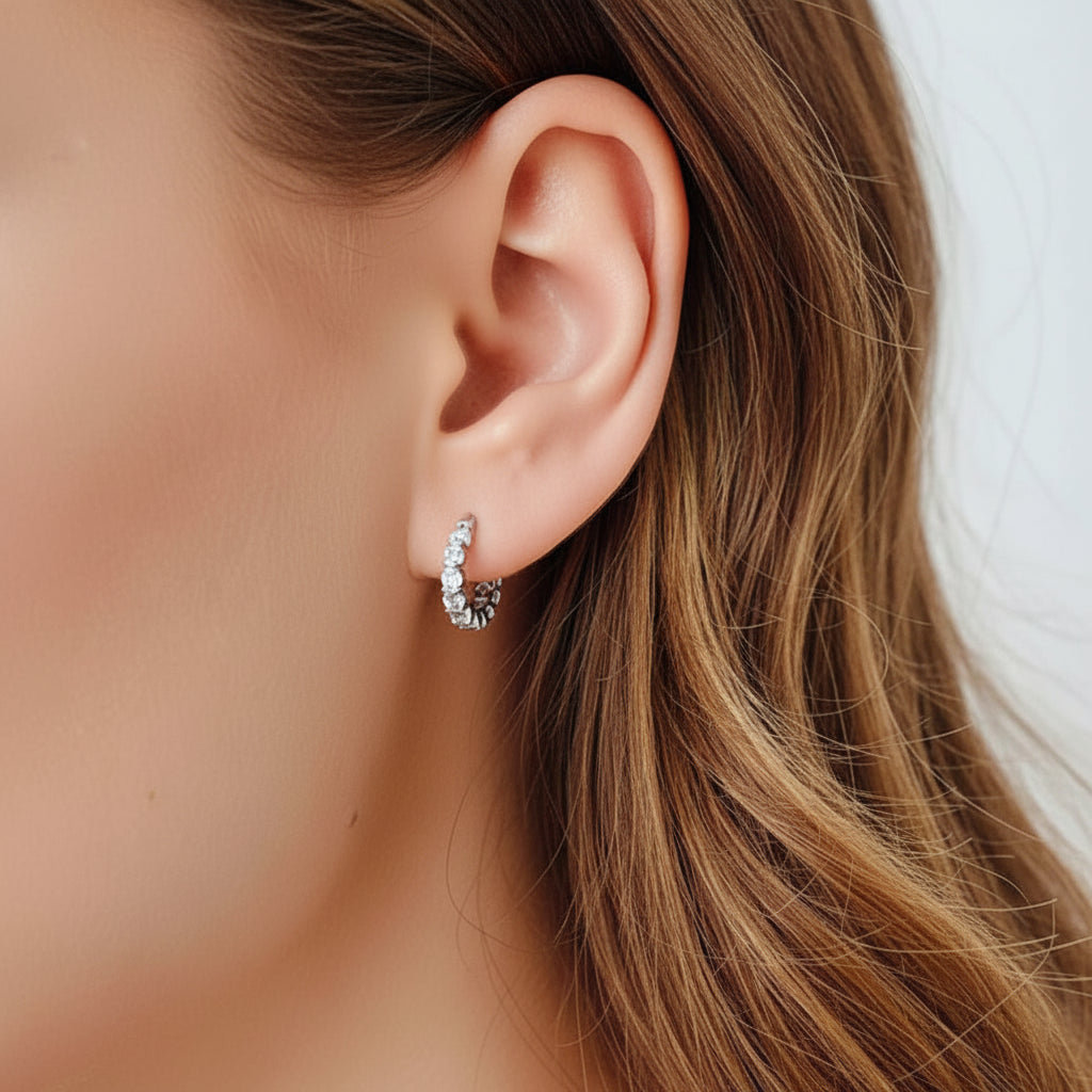 The Lumière Pavé Hoops — Radiance Eternity Edition
