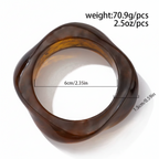 The Obsidian & Amber — Sculptural Cuff