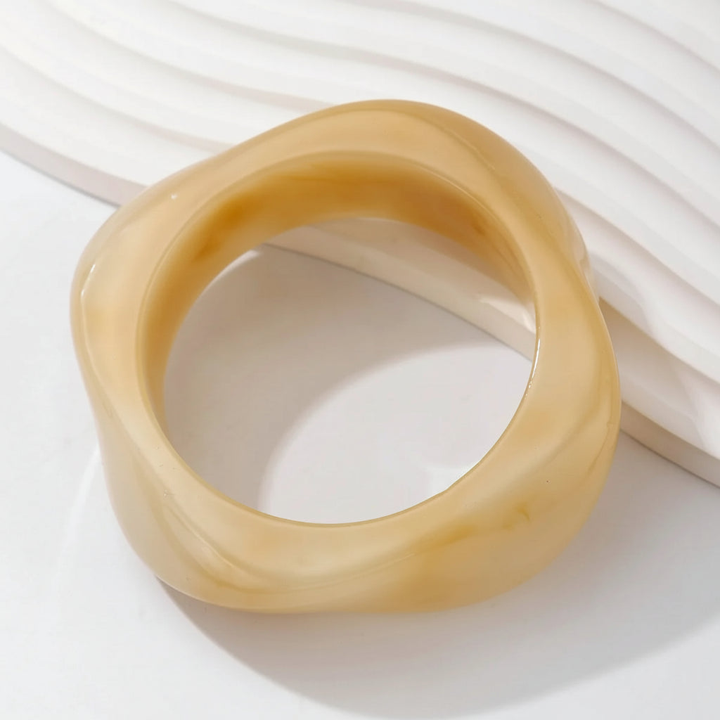 The Obsidian & Amber — Sculptural Cuff