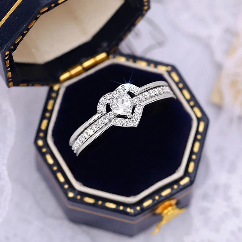 The Eternal Heart Solitaire Ring — Heart-Cut Brilliant Edition