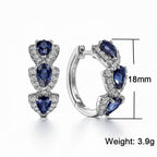 The Azure Teardrop Hoops — Royal Bloom Edition