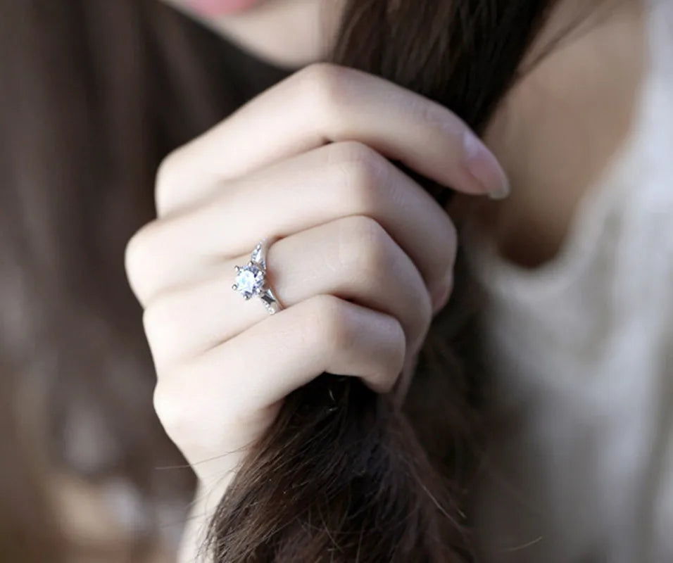 The Classic Solitaire Statement Ring — Sterling Lustre Edition