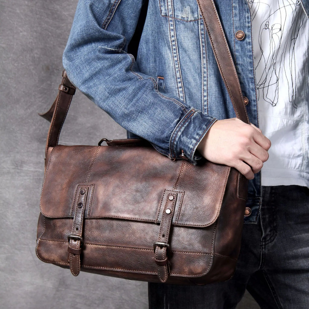 The Heritage Satchel — Vegetable Tanned Leather