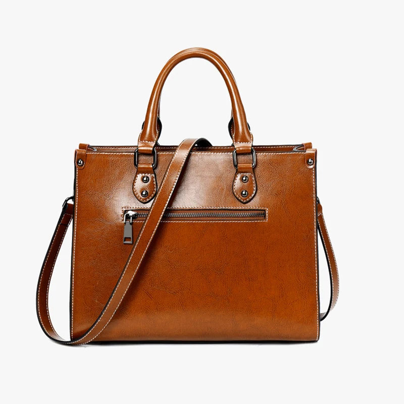 The Heritage Box Tote — Structured Genuine Leather Edition