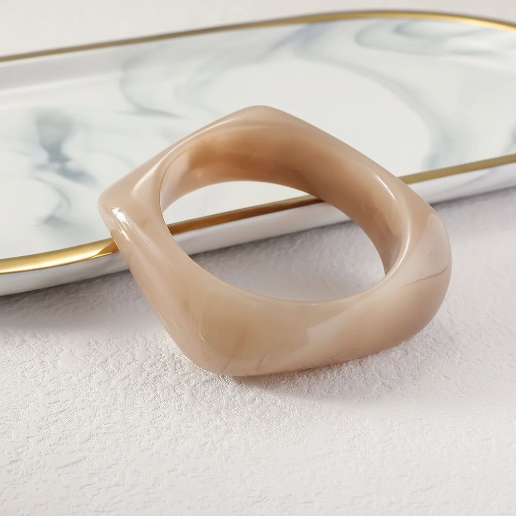 The Obsidian & Amber — Sculptural Cuff