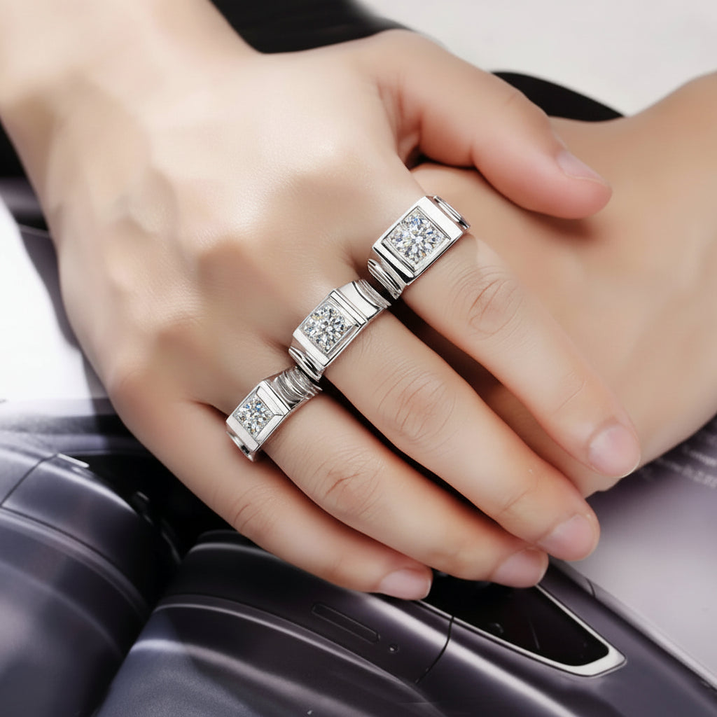 The Sovereign Square — Emerald Radiant Ring