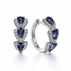 The Azure Teardrop Hoops — Royal Bloom Edition