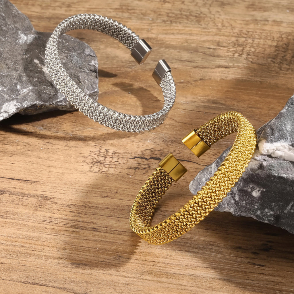 The Heritage Woven Cuff — Artisan Metallic Edition