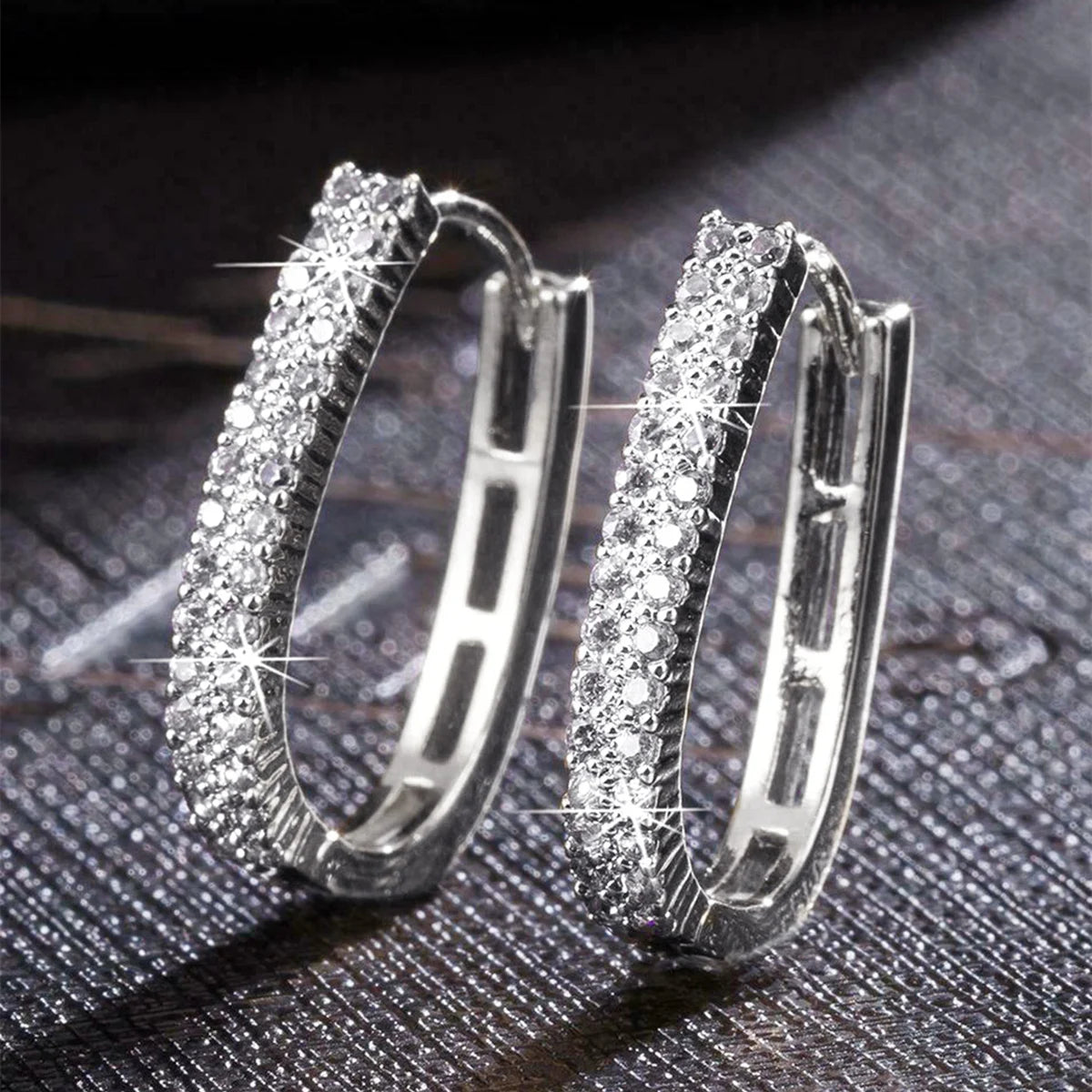 The Pavé Eternity Hoops — Stellar Lustre Edition