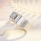 The Sovereign Square — Emerald Radiant Ring