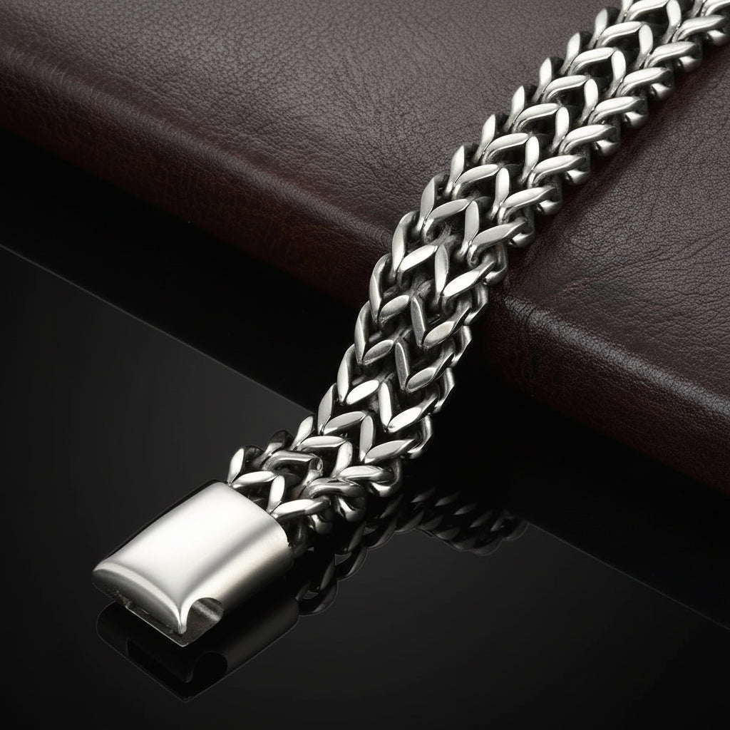 The Keel Mesh — Dual-Strand Magnetic Bracelet