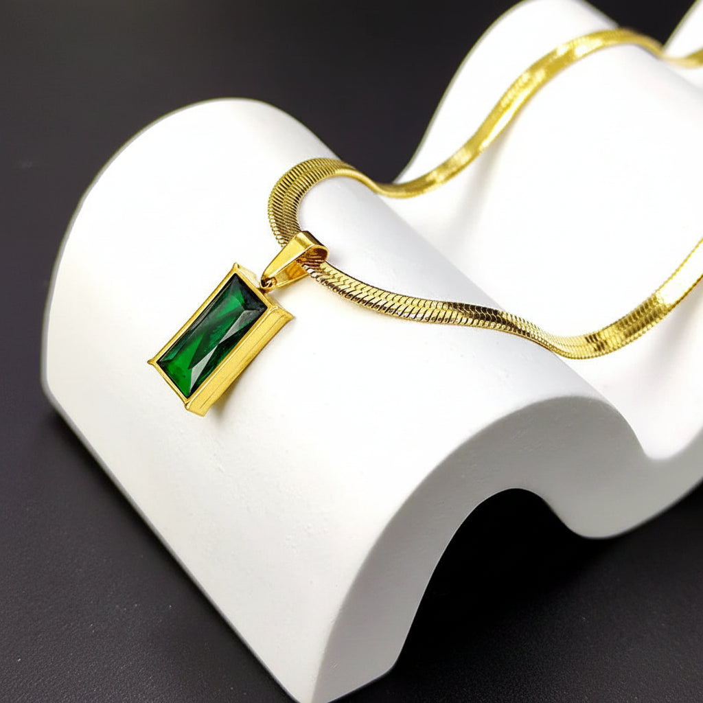 The Emerald Geometric Set — Artisan Malachite Edition