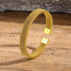 The Heritage Woven Cuff — Artisan Metallic Edition