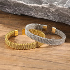 The Heritage Woven Cuff — Artisan Metallic Edition