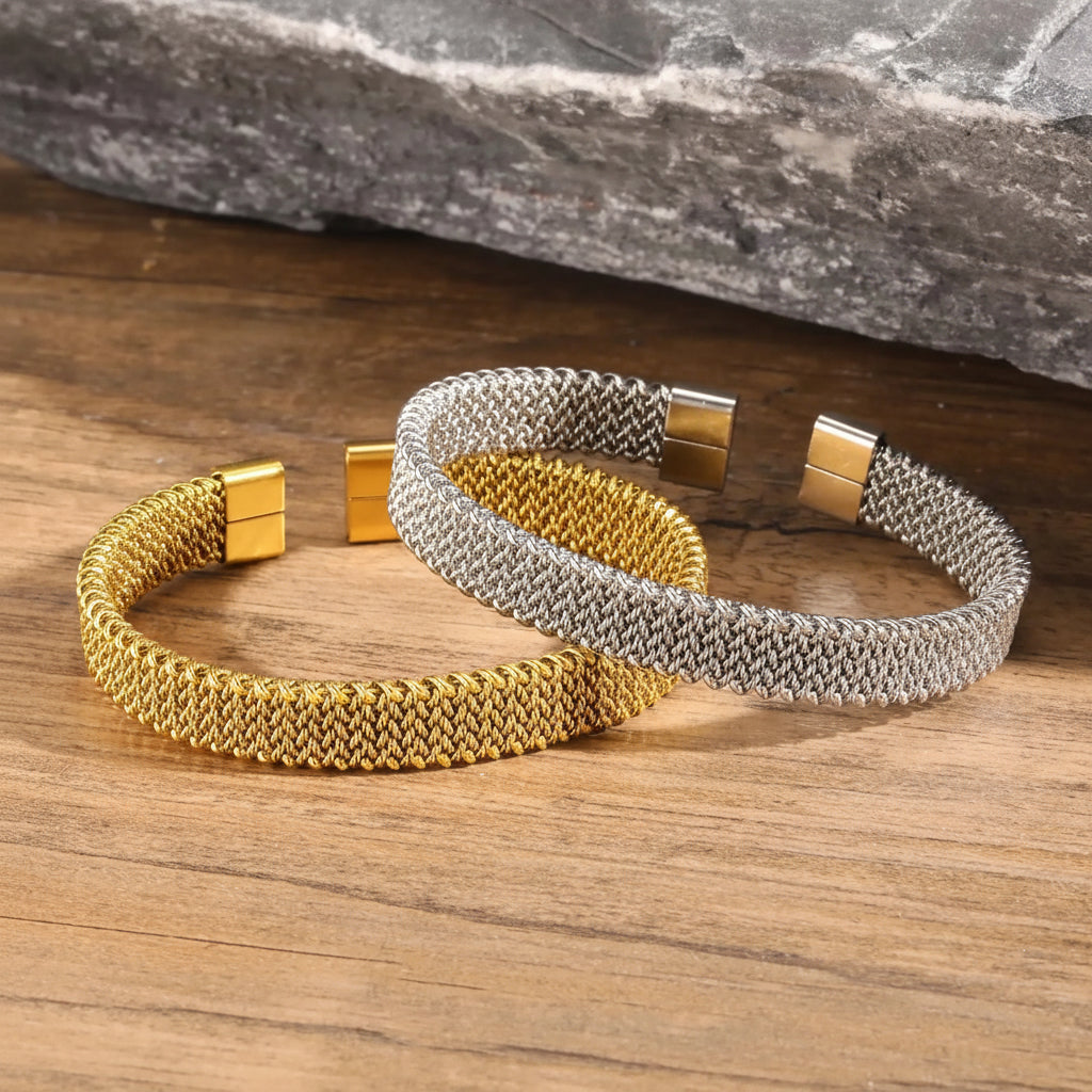 The Heritage Woven Cuff — Artisan Metallic Edition