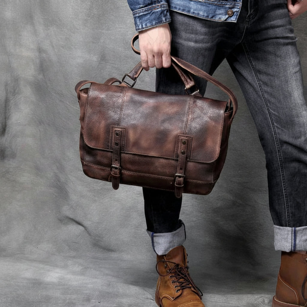 The Heritage Satchel — Vegetable Tanned Leather