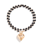 The Obsidian-Tone Double Layer Necklace — Sculpted Heart Edition
