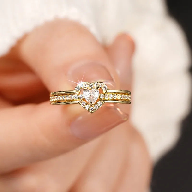 The Eternal Heart Solitaire Ring — Heart-Cut Brilliant Edition
