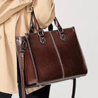 The Heritage Box Tote — Structured Genuine Leather Edition
