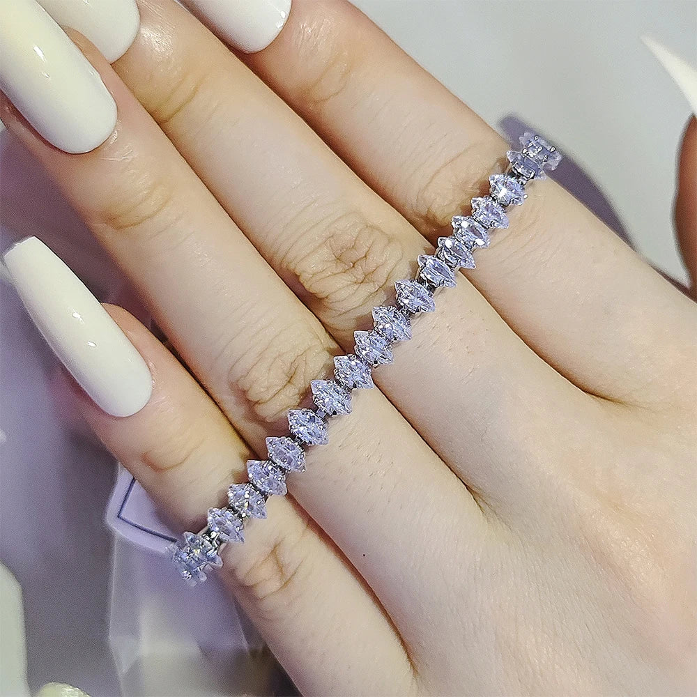 The Marquise Radiant Tennis Bracelet — Sterling Lustre Edition