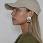 The Elysian Rectangular Studs — Artisan Metallic Edition