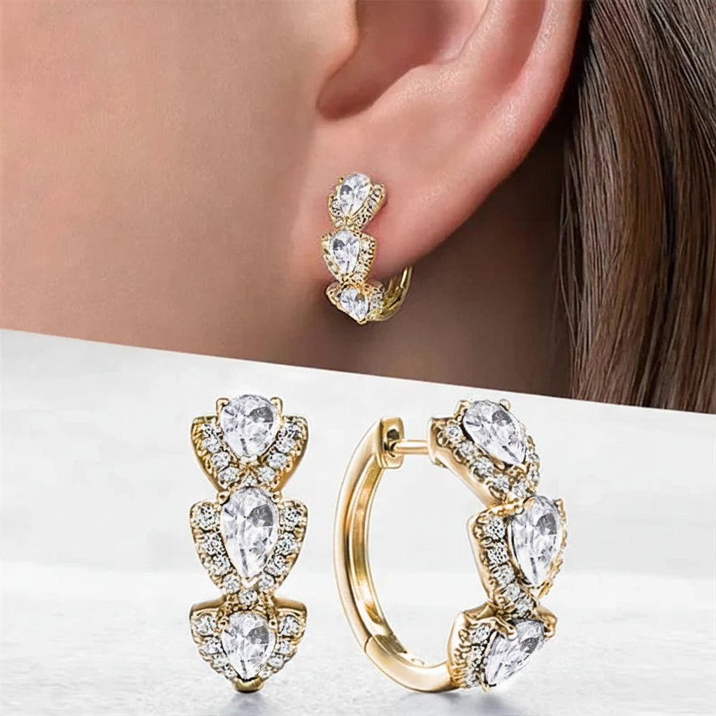 The Azure Teardrop Hoops — Royal Bloom Edition