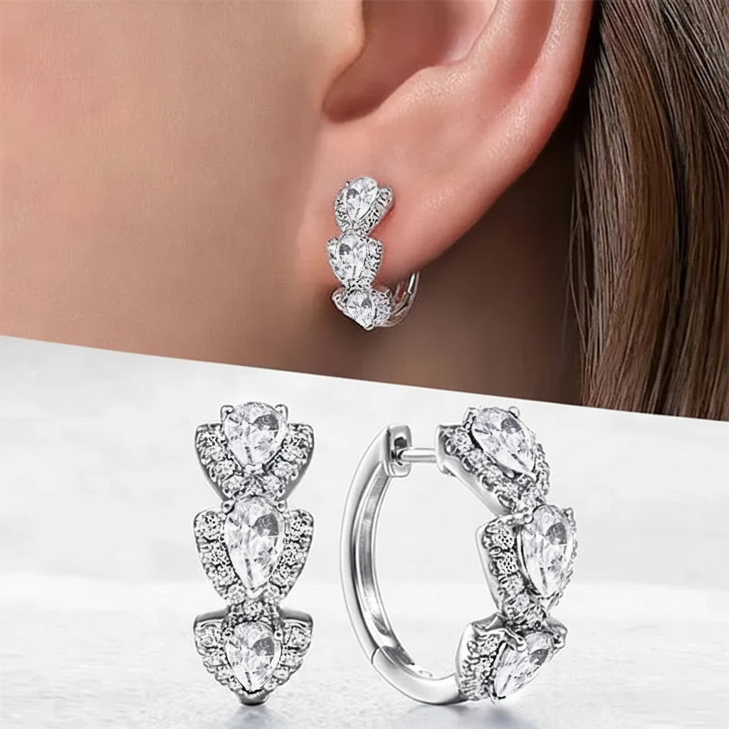 The Azure Teardrop Hoops — Royal Bloom Edition