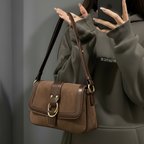 The Vintage Suede Shoulder Bag — Aesthetic Satchel