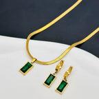 The Emerald Geometric Set — Artisan Malachite Edition