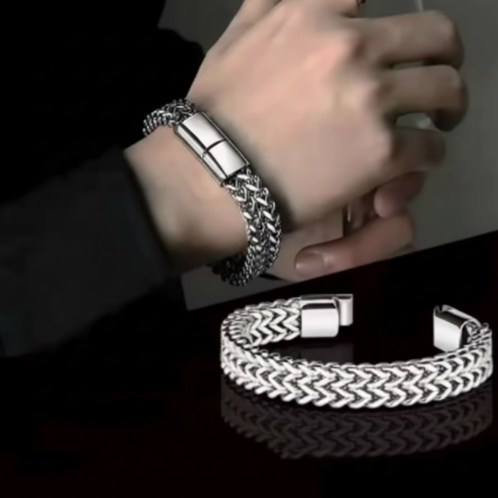 The Keel Mesh — Dual-Strand Magnetic Bracelet