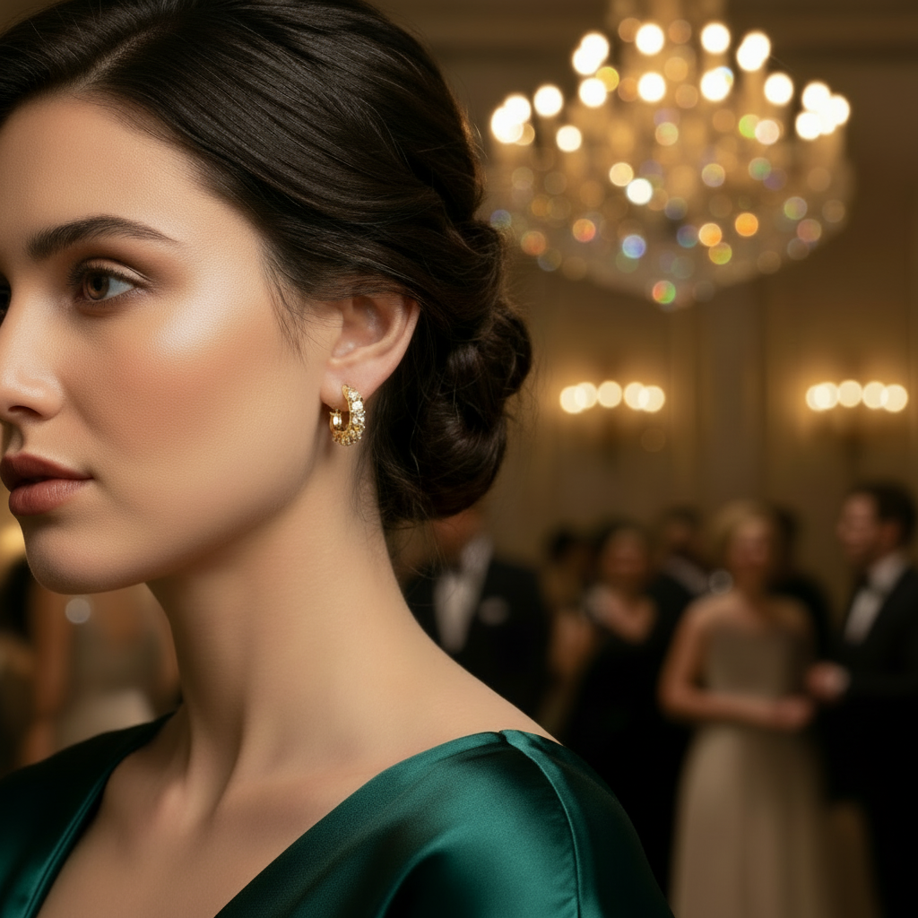 The Lumière Pavé Hoops — Radiance Eternity Edition